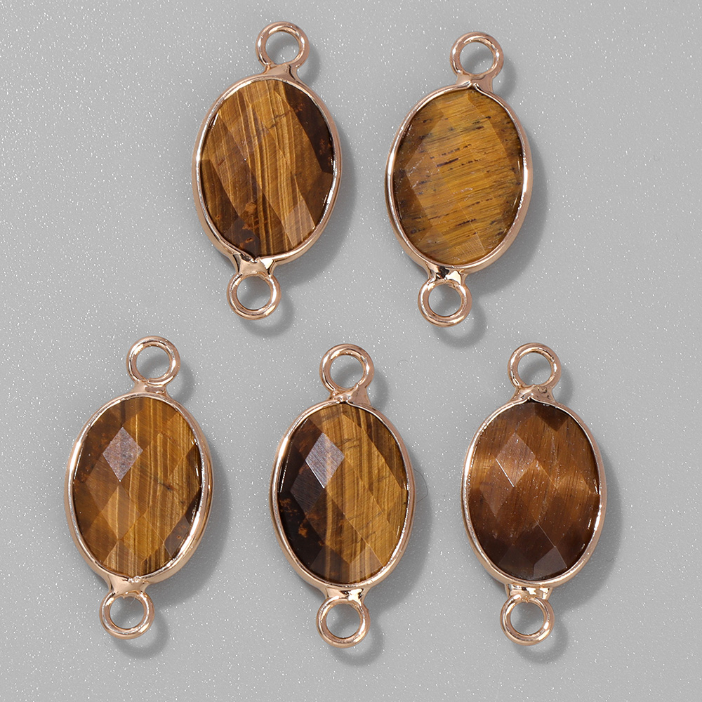 Crystal Pendant Necklace Natural Stone - 3 buah liontin batu alami segi