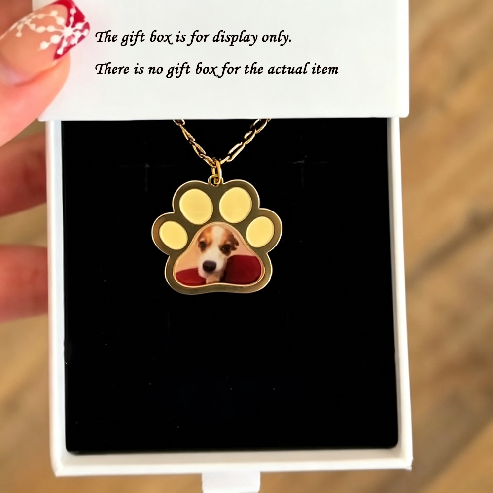 Custom Name Necklace Stainless Steel - Kalung Foto Cetak Warna Cakar Hewan