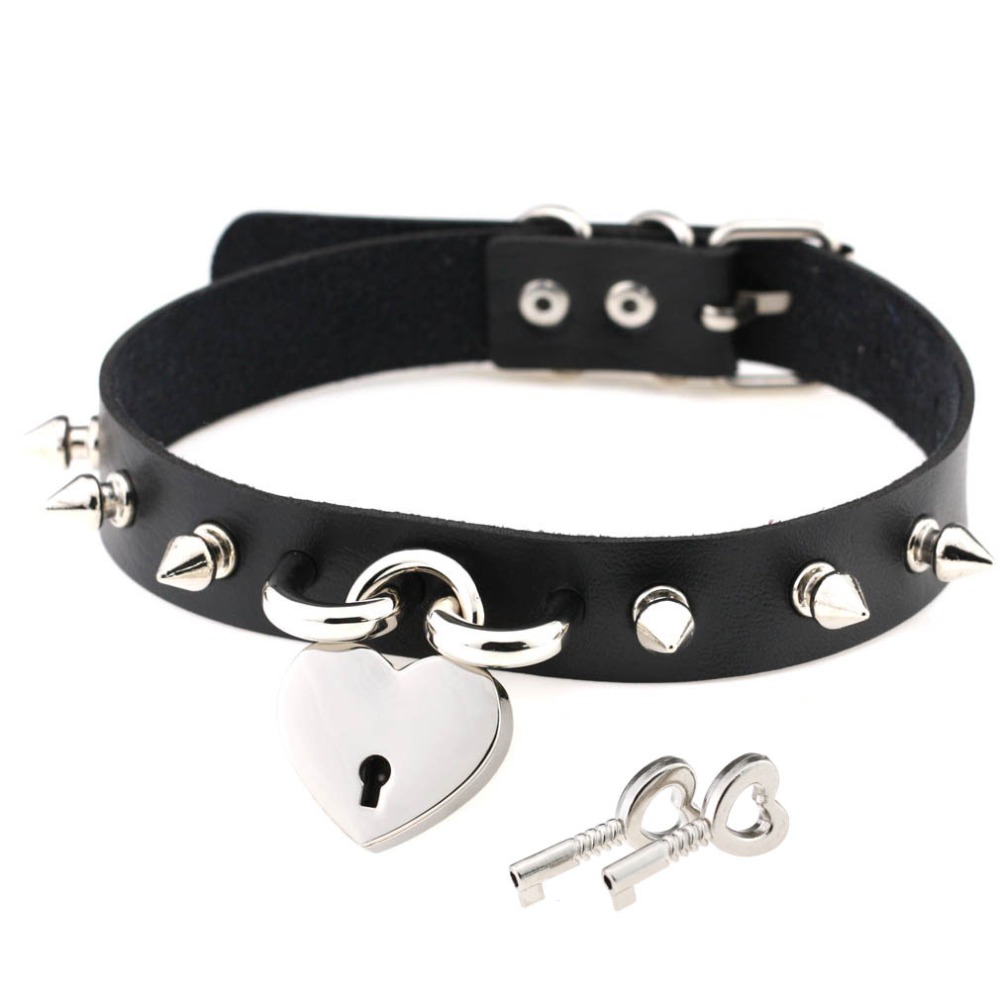 Goth Punk Spike Choker - Kalung Choker Lonjakan Punk untuk Wanita