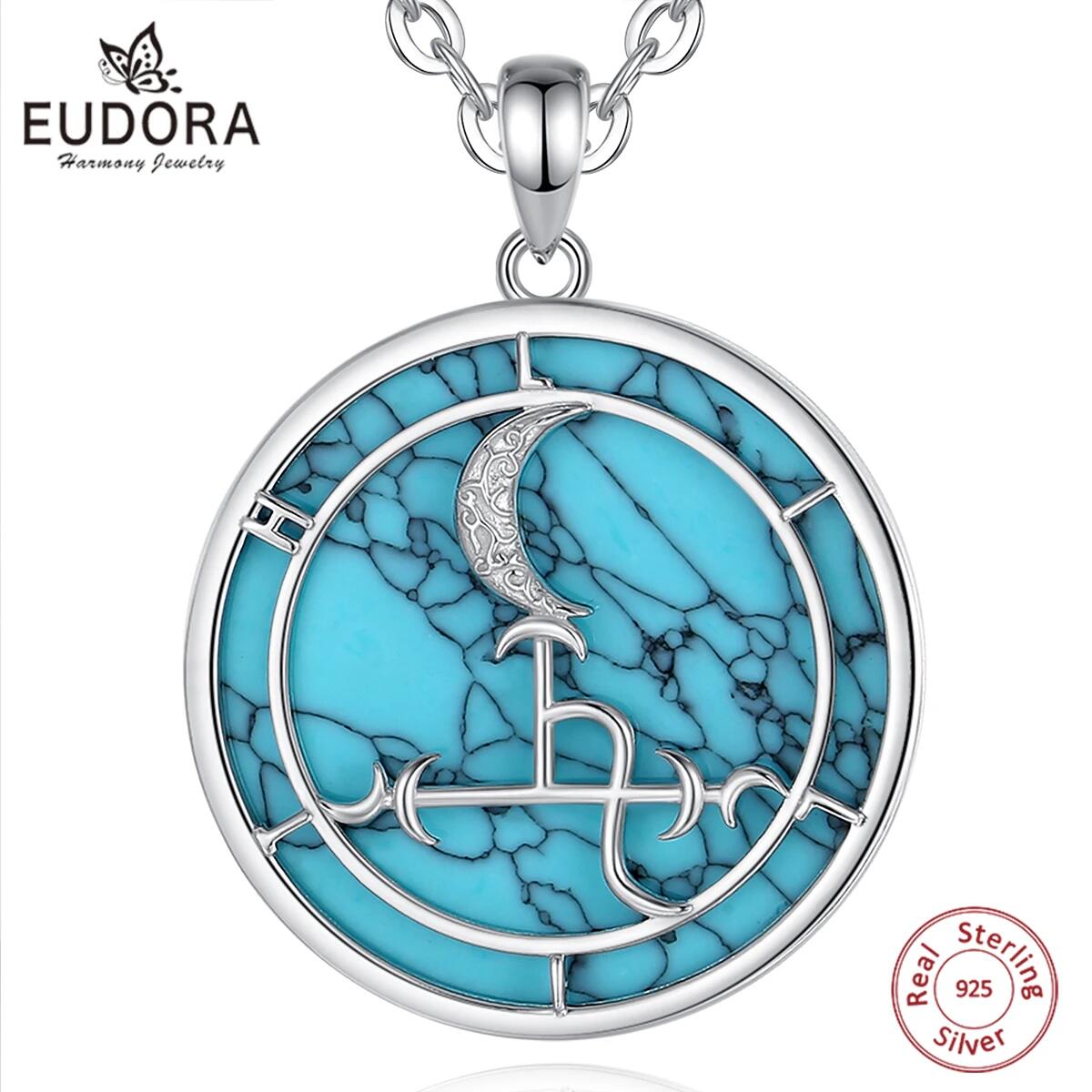 925 Sterling Silver Chain Necklace Men - Eudora 925 perak murni kalung bulan