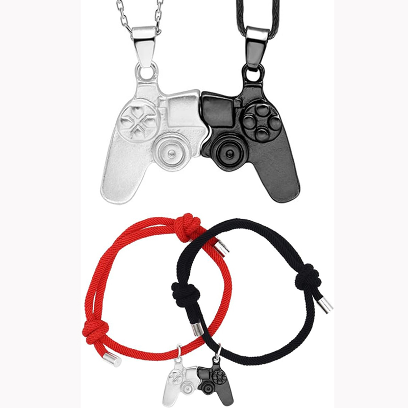 Magnetic Couple Matching Necklaces - Set Gelang kontroler Game magnetik, Set