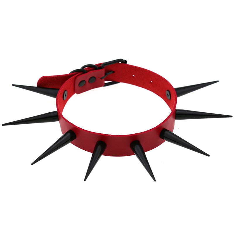 Goth Punk Spike Choker - Kalung Choker Punk paku keling panjang