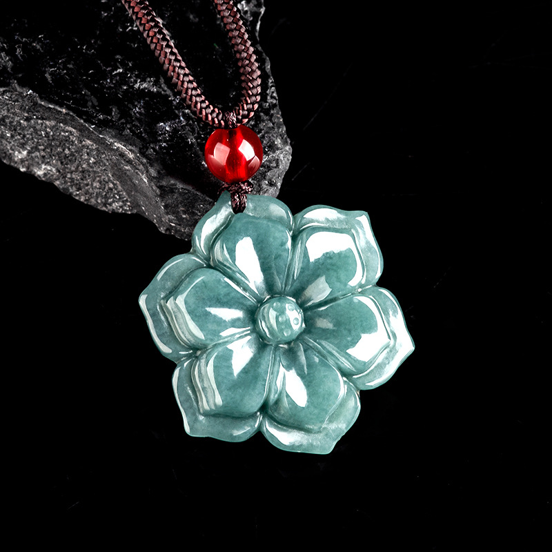 Necklaces - Kalung Liontin Bunga Giok Burma Aksesoris