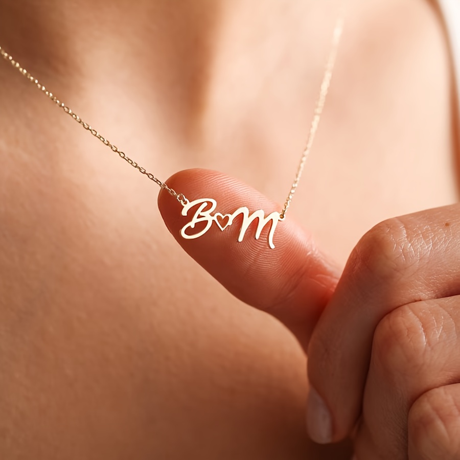 Custom Name Necklace Stainless Steel - Kalung Nama Kustom untuk Wanita Kalung