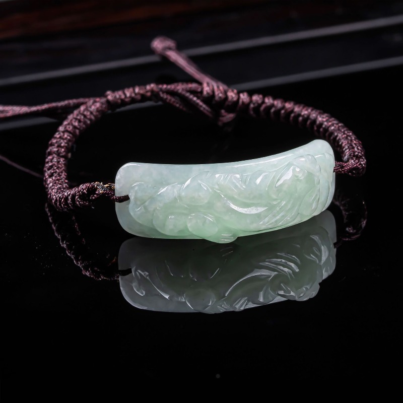 Bracelets - Gelang Giok Burma Pixiu Ukiran Rajutan
