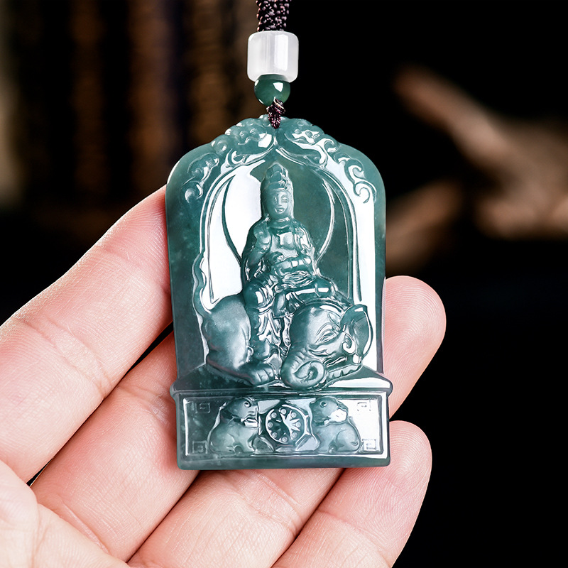 Necklaces - Kalung Liontin Guanyin Giok Burma Alami