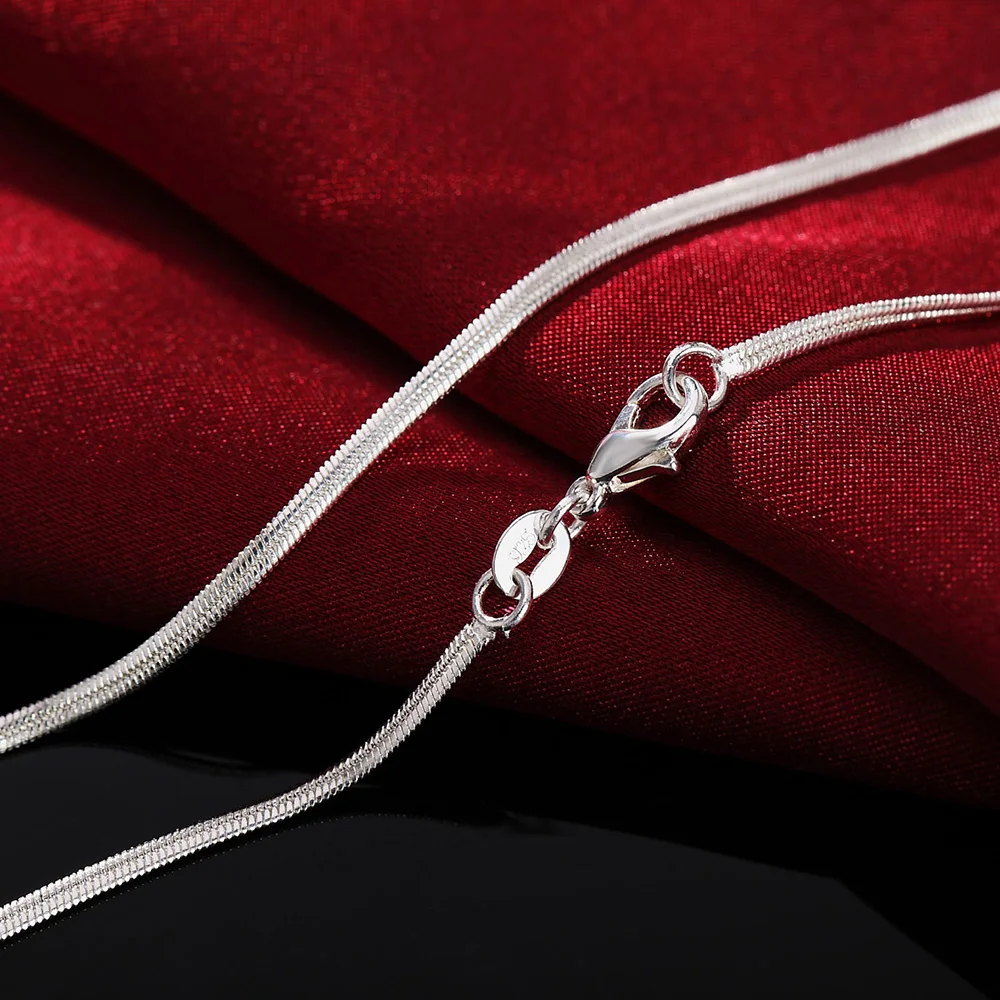 925 Sterling Silver Chain Necklace Men - 40-75cm panjang 925 perak murni kalung