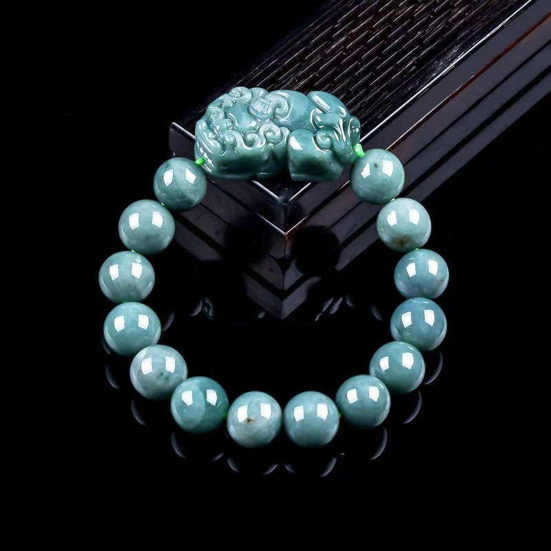 Bracelets - Gelang Manik-manik Bulat Pixiu Zamrud Biru