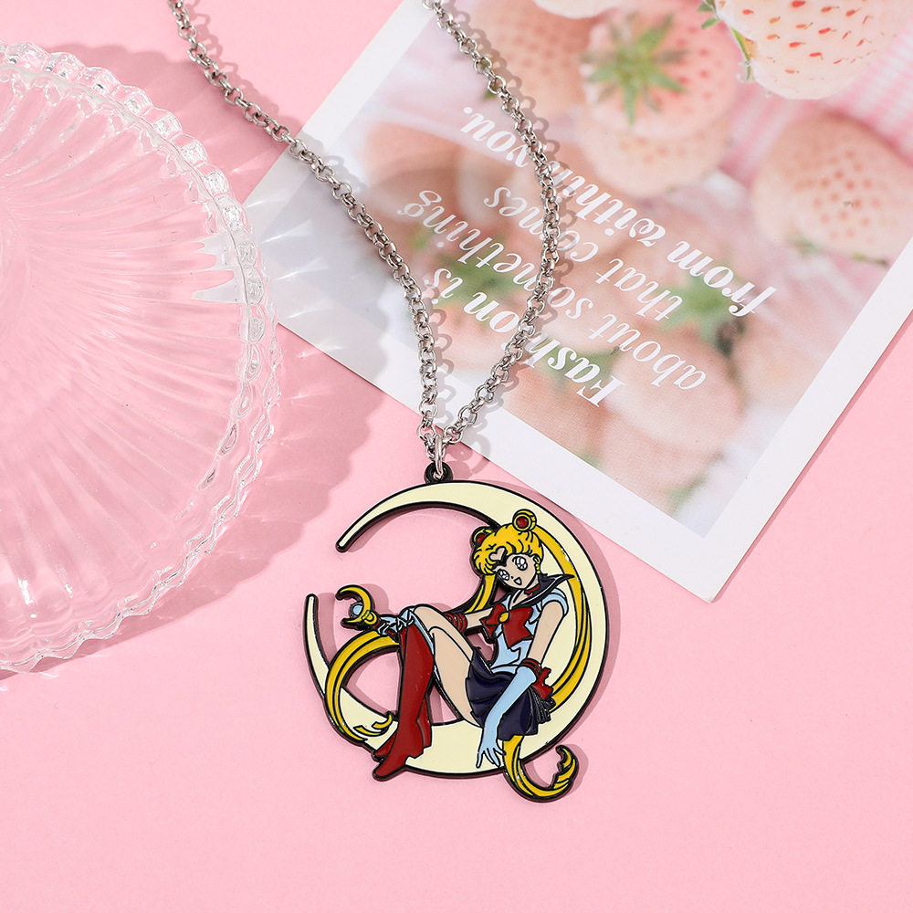 Anime Pendant Necklace - Kalung Enamel Logam Anime Manis dengan