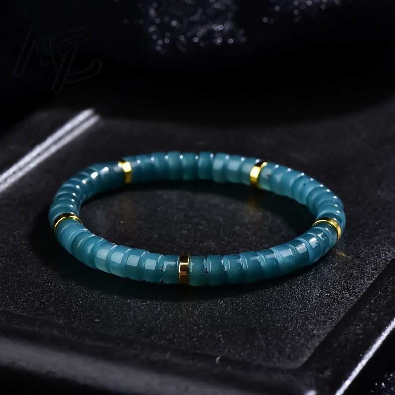 Bracelets - Gelang Manik-manik Abacus Batu Giok Biru