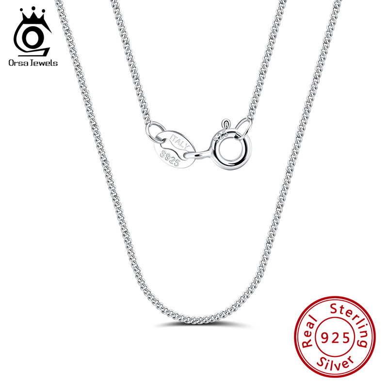 925 Sterling Silver Chain Necklace Men - ORSA JEWELS Italia 925 Perak Murni