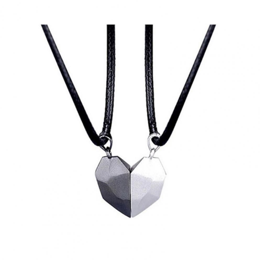 Magnetic Couple Matching Necklaces - Kalung Liontin Hati Set Kalung Pasangan