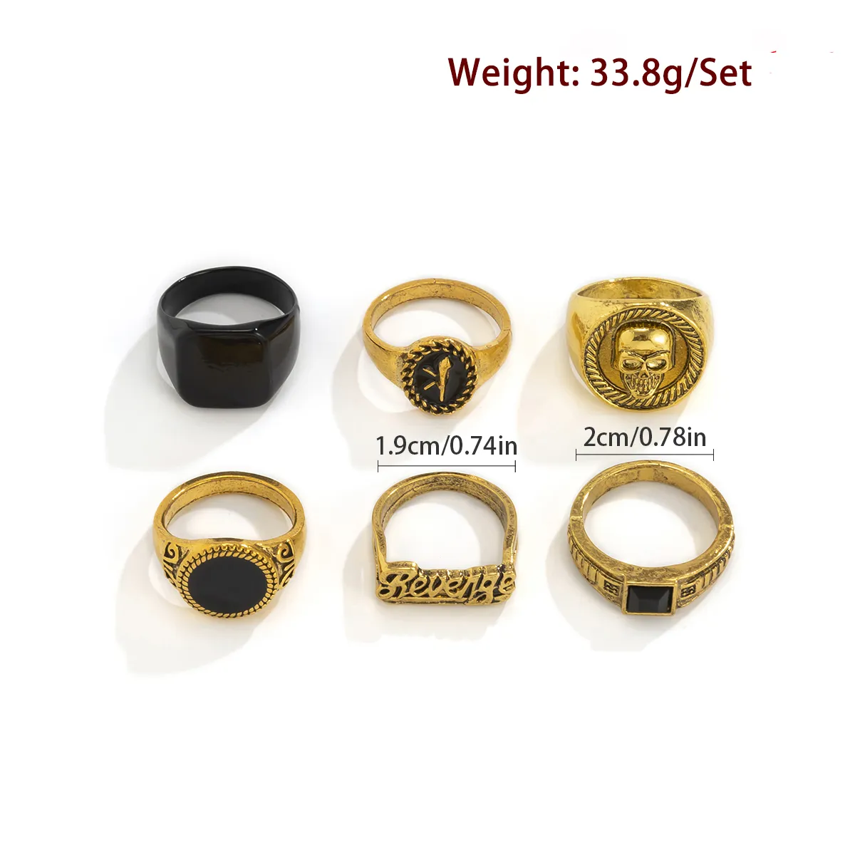 6 buah/Set cincin warna perak  - Vintage Punk Knuckle Rings Set ulasan dan harga