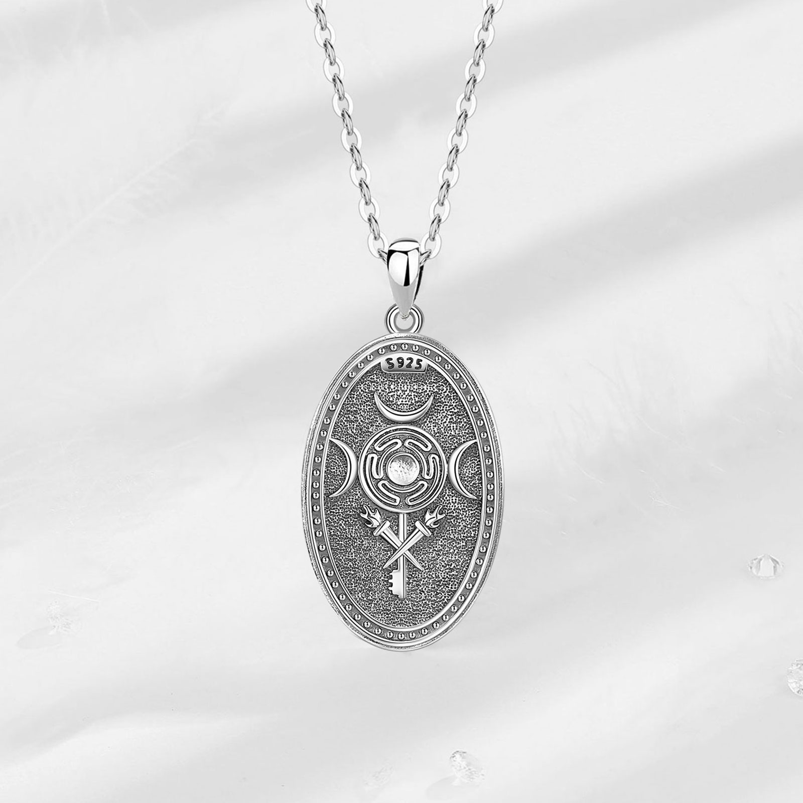 Eudora 925 perak murni tiga bu - 925 Sterling Silver Chain Necklace Men ulasan dan harga