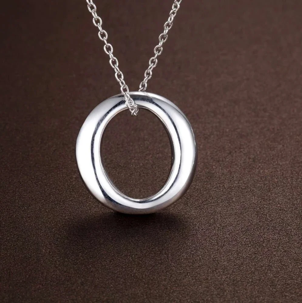 Kalung Liontin Bulat Sederhana - 925 Sterling Silver Chain Necklace Men ulasan dan harga