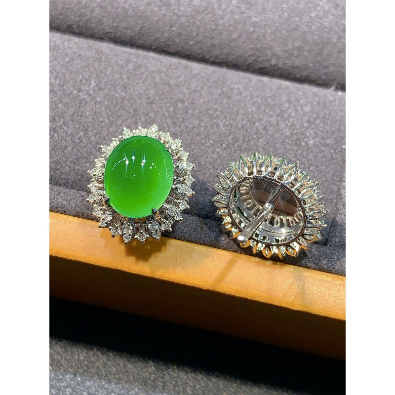 Anting-anting giok hijau jenis - Earrings ulasan dan harga