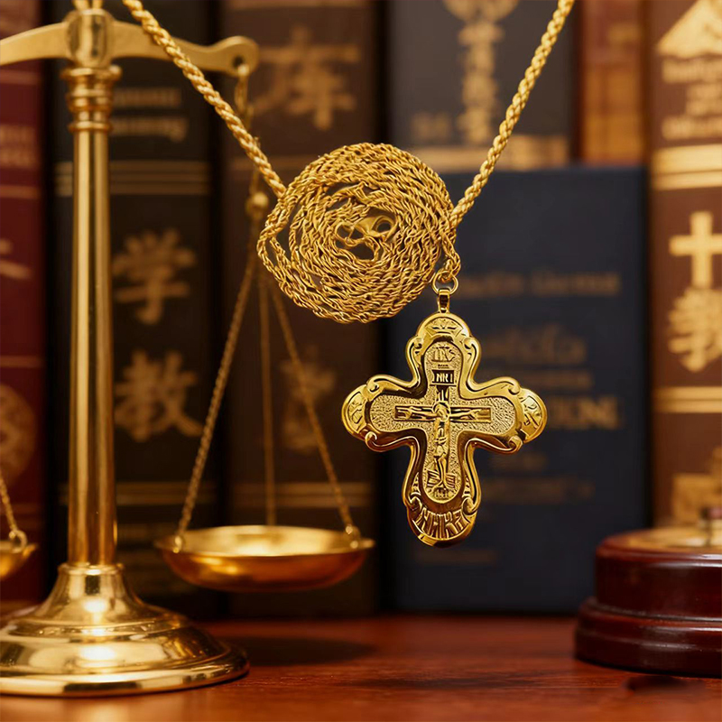 Salib Dada Ortodoks Baru 2026, - Cross Pendant Necklace Gold ulasan dan harga