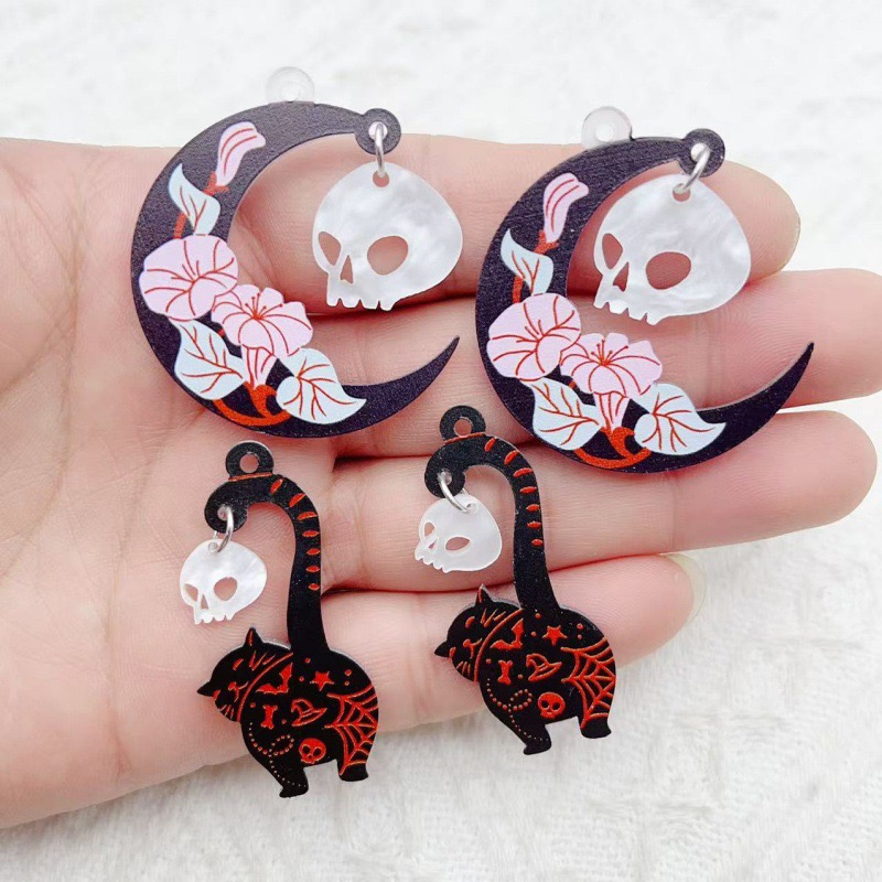 10 Buah Perhiasan Tengkorak Ku - Earrings ulasan dan harga