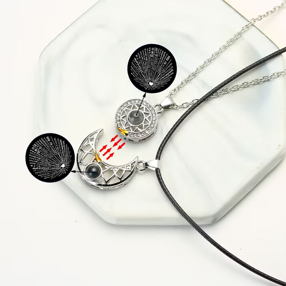 Kalung Pasangan Modis Kalung B - Magnetic Couple Matching Necklaces ulasan dan harga