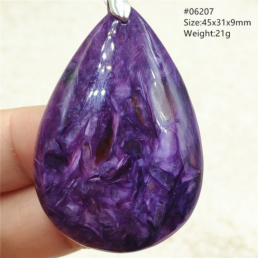 Charoite ungu alami liontin ba - 925 Sterling Silver Chain Necklace Men ulasan dan harga