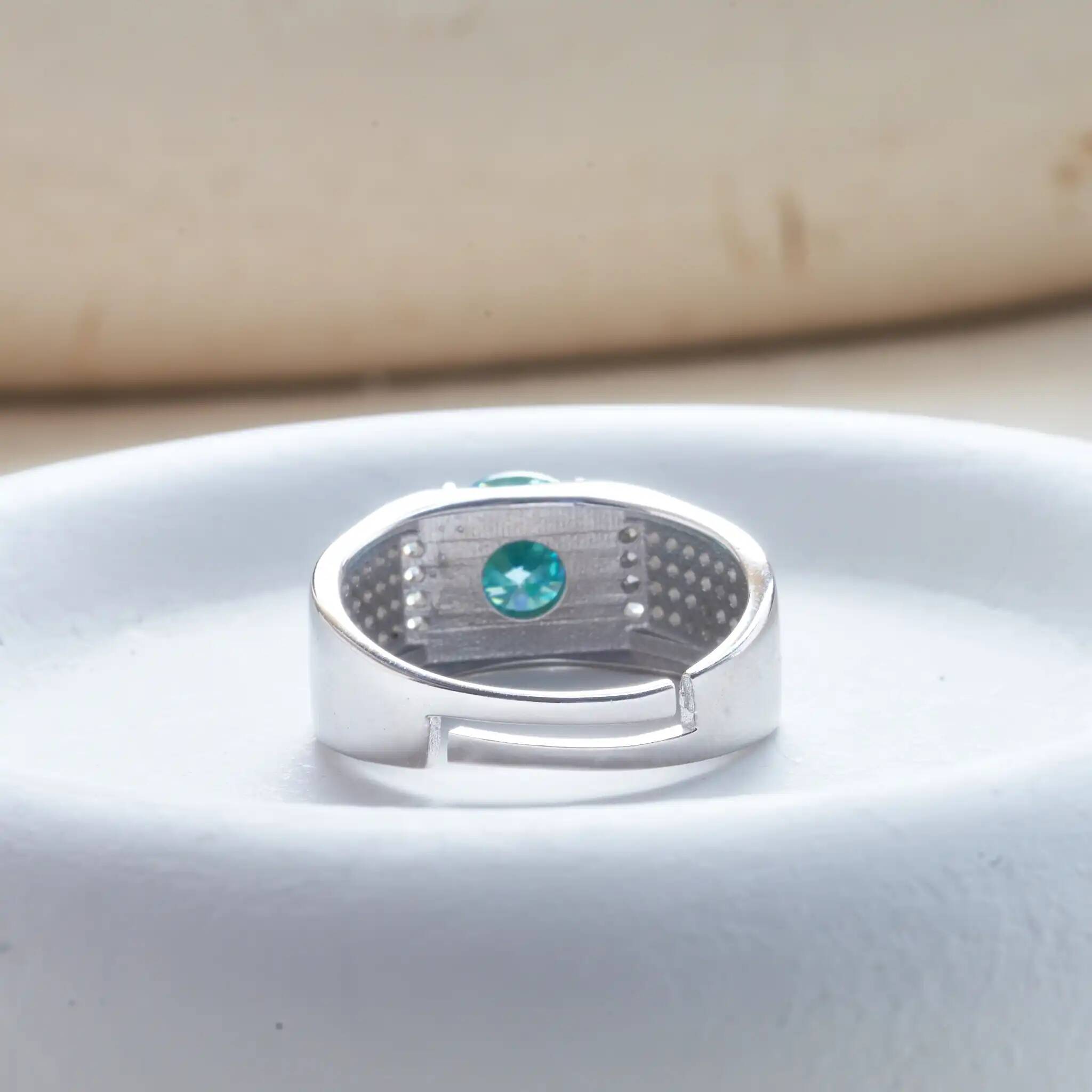 Cincin Pria warna biru alami m - Moissanite Engagement Ring 1 Carat ulasan dan harga