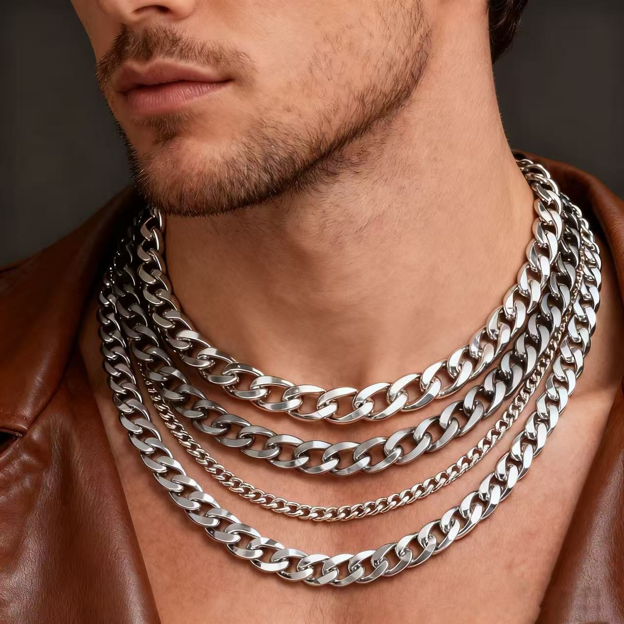 Kalung Rantai Cuban Link Baja  - Cuban Link Chain 12Mm ulasan dan harga