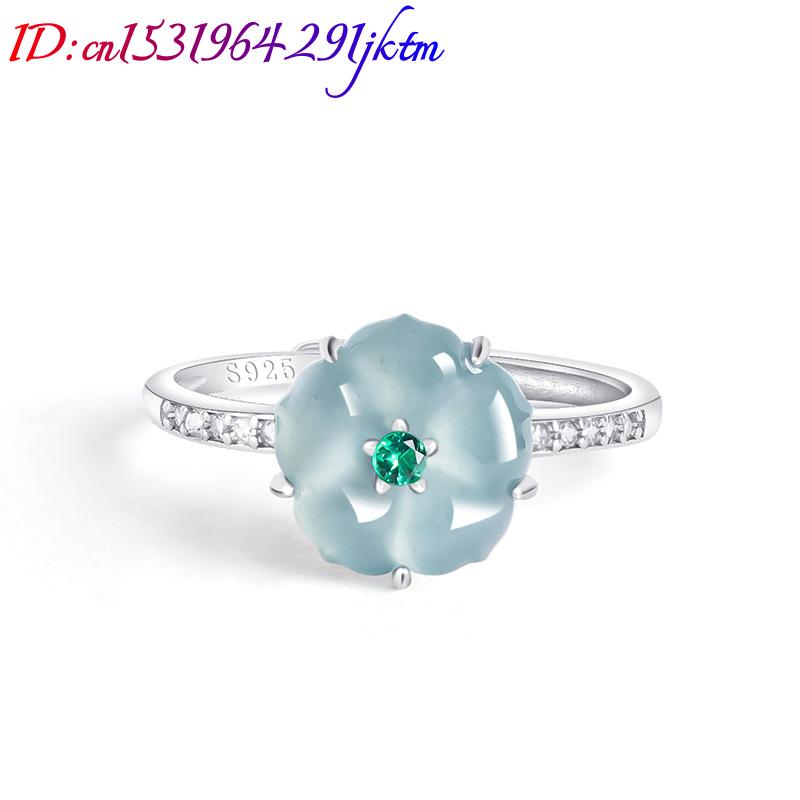 Cincin Bunga Giok Burma Biru 9 - Rings ulasan dan harga