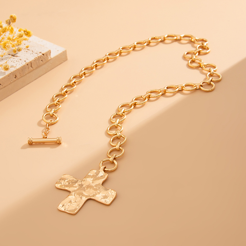 Kalung Salib Lapis Emas Tebal  - Cross Pendant Necklace Gold ulasan dan harga