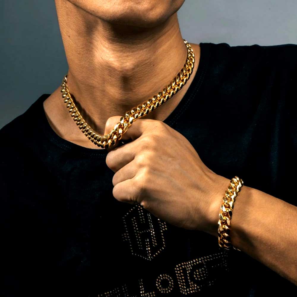 Kalung rantai Choker rantai Ku - Cuban Link Chain 12Mm ulasan dan harga