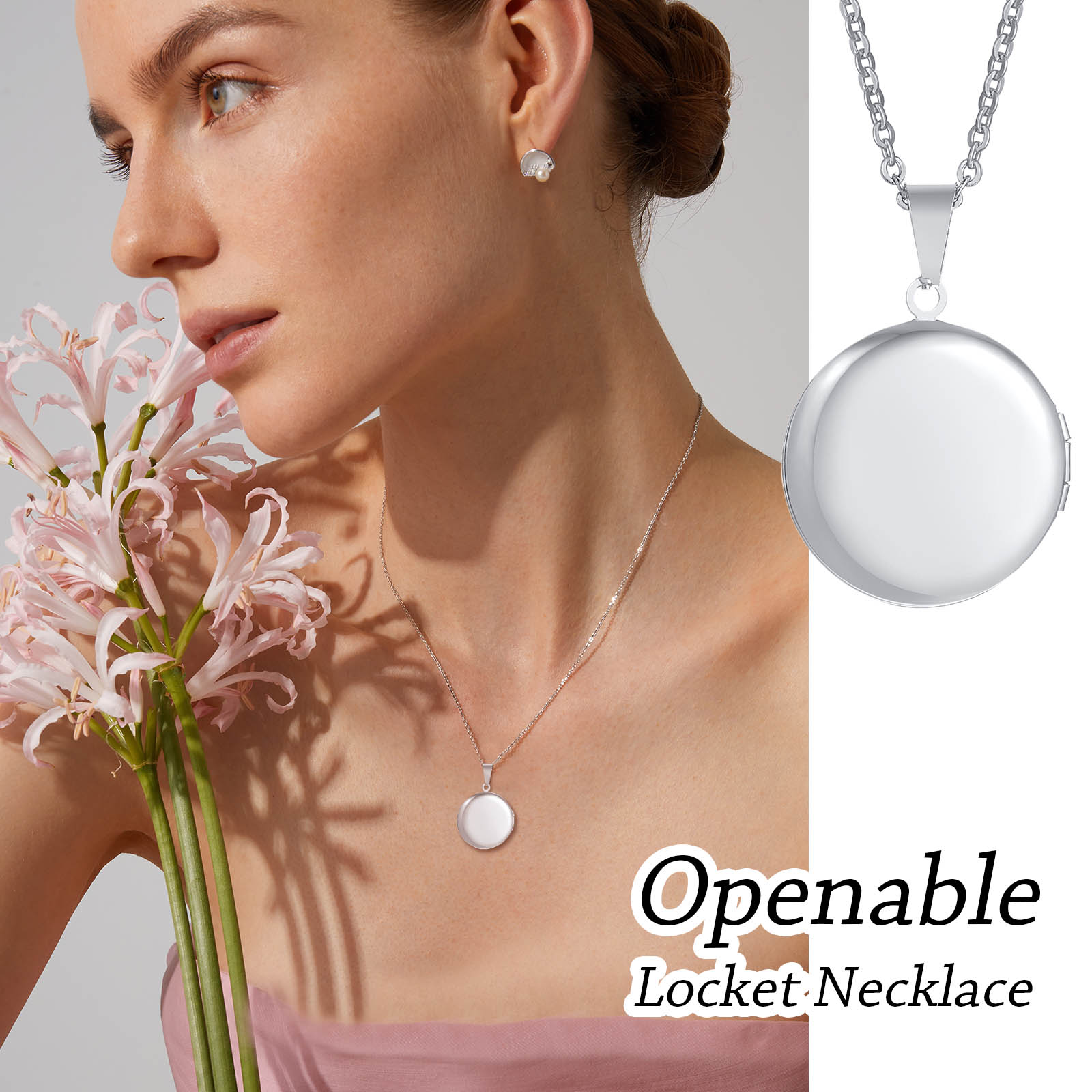 Liontin Locket Hati dengan Uki - Heart Locket Necklace Photo ulasan dan harga