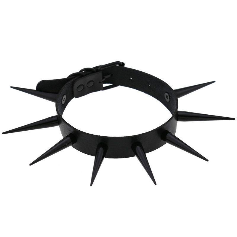 Kalung Choker Punk paku keling - Goth Punk Spike Choker ulasan dan harga