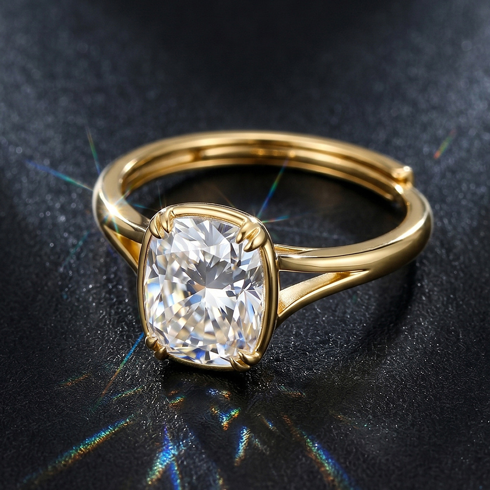 Cincin Moissanite Perak Sterli - Moissanite Engagement Ring 1 Carat ulasan dan harga