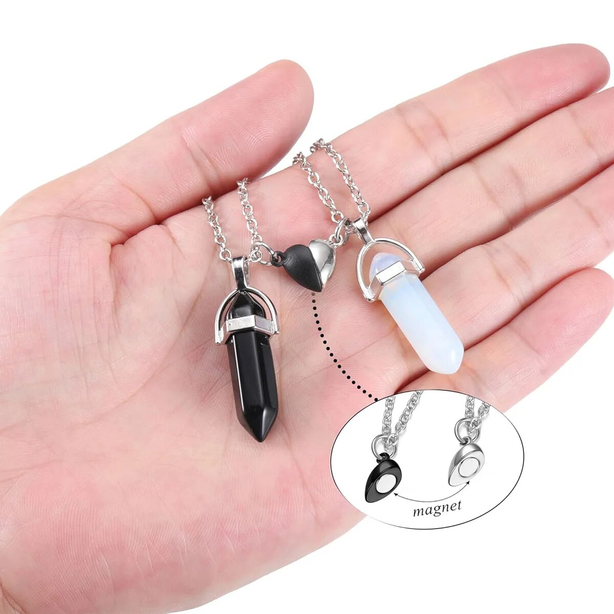 Kalung Persahabatan Kristal un - Magnetic Couple Matching Necklaces ulasan dan harga