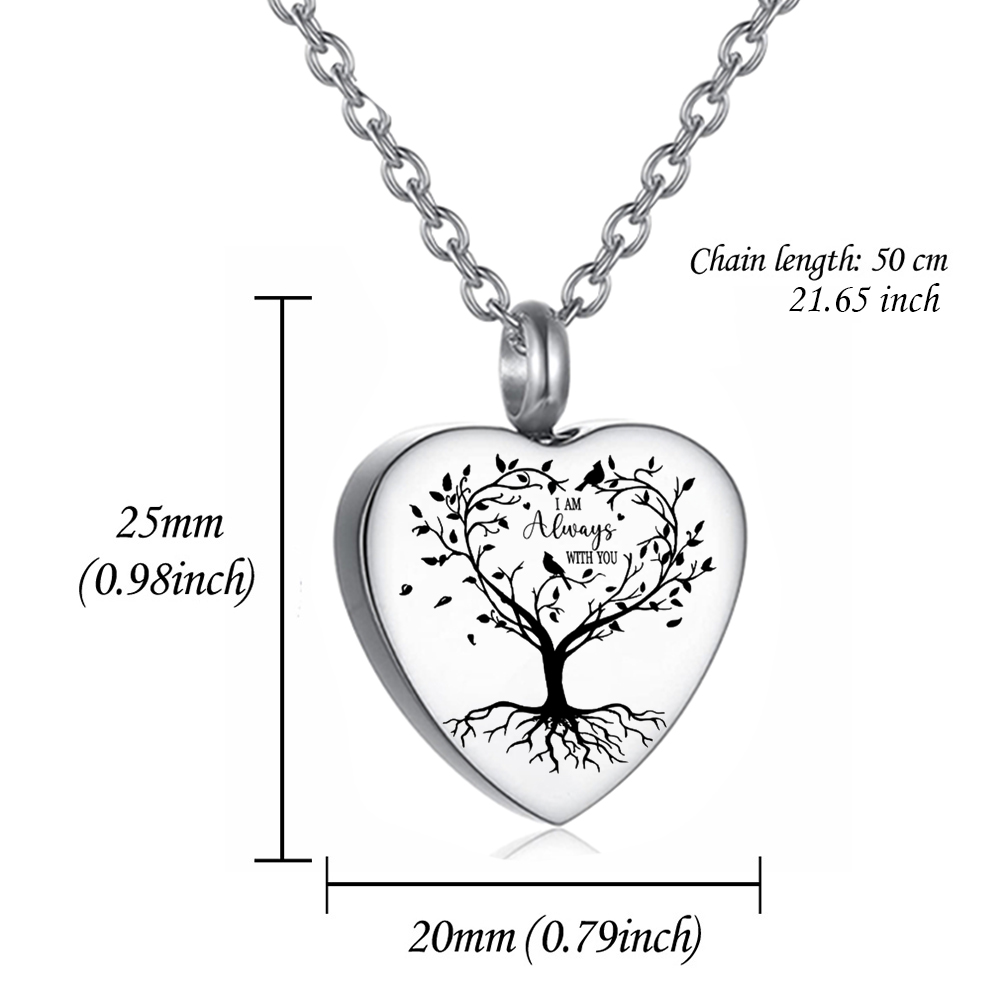 Kalung Guci Baja Anti Karat 3  - Heart Locket Necklace Photo ulasan dan harga