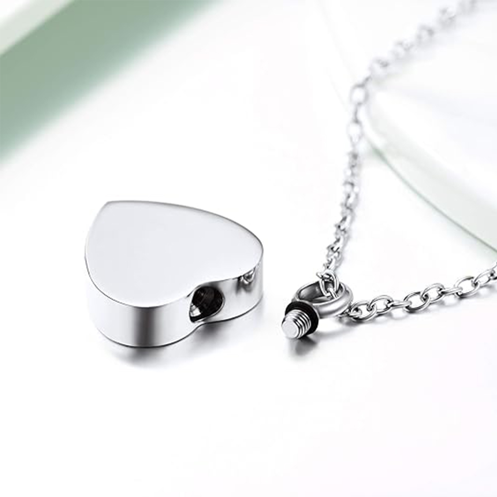 Kalung Guci Baja Anti Karat 3  - Heart Locket Necklace Photo ulasan dan harga