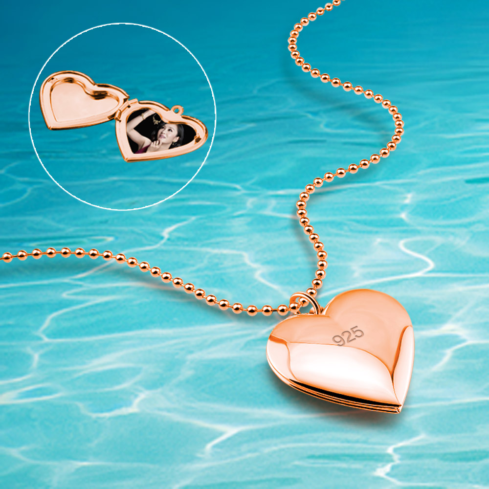 Choker Hati Cinta Abadi 925 Ka - Heart Locket Necklace Photo ulasan dan harga