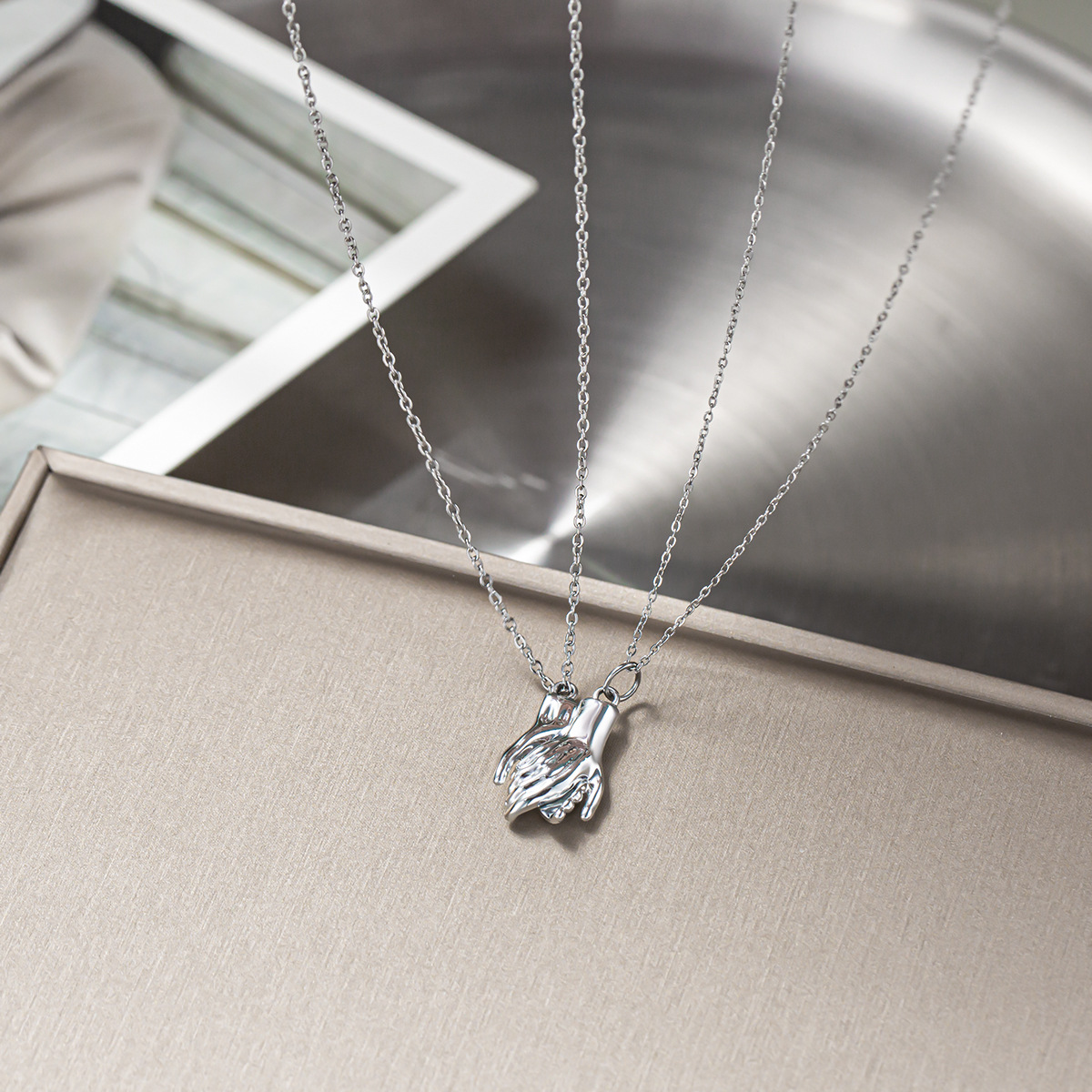 2Pcs/Set Kalung Pasangan Seras - Magnetic Couple Matching Necklaces ulasan dan harga