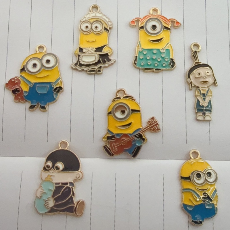 10 buah liontin kartun minyak  - Earrings ulasan dan harga