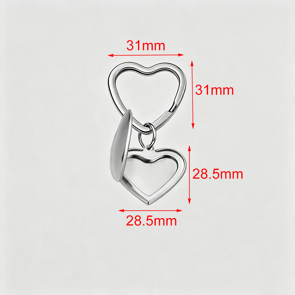 Fnixtar 10pcs Gantungan Kunci  - Heart Locket Necklace Photo ulasan dan harga