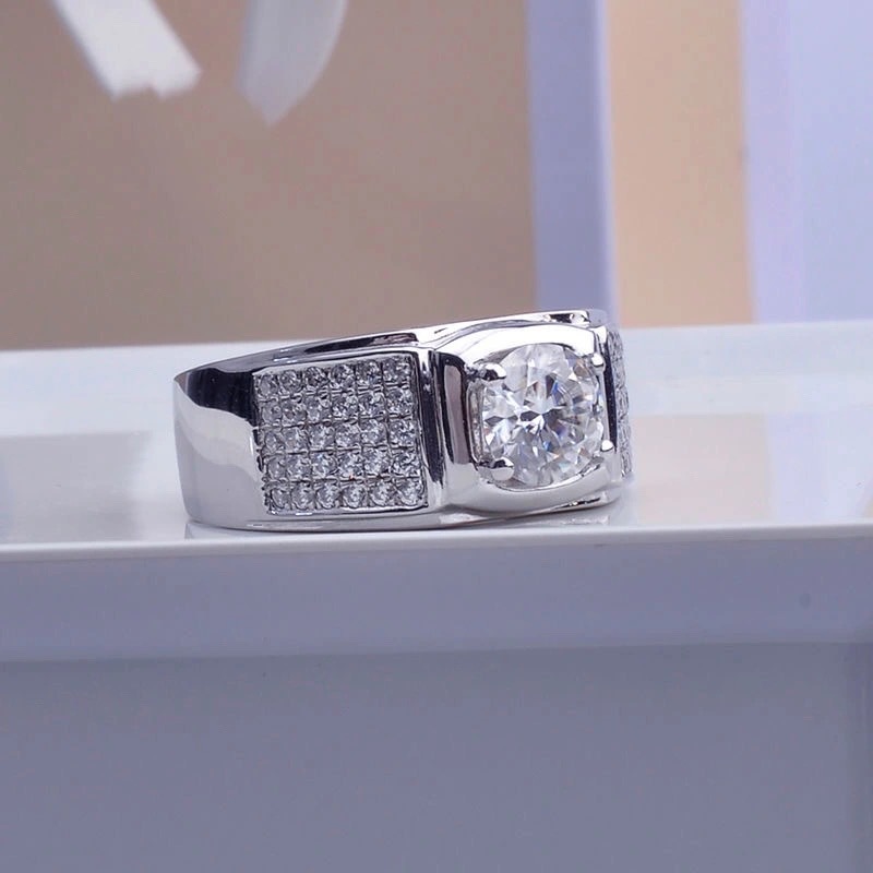 Baru Empat Cakar Simulasi Mois - Moissanite Engagement Ring 1 Carat ulasan dan harga