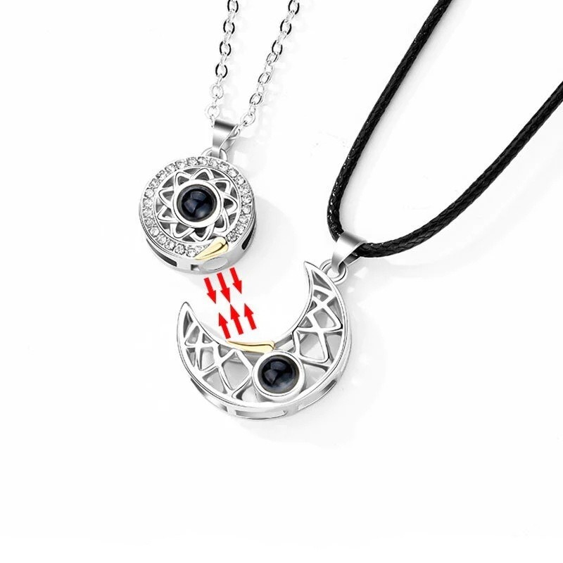 Kalung pasangan magnetik, 1 pa - Magnetic Couple Matching Necklaces ulasan dan harga