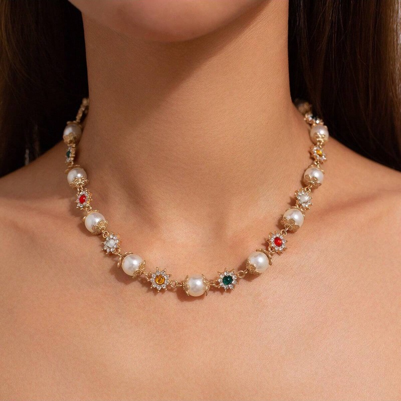 Kalung Choker Mutiara Vintage  - Pearl Choker Necklace Vintage ulasan dan harga