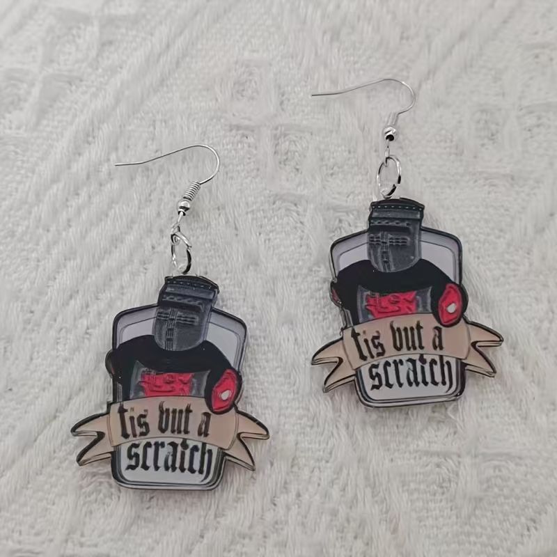 10 buah anting akrilik hitam p - Earrings ulasan dan harga