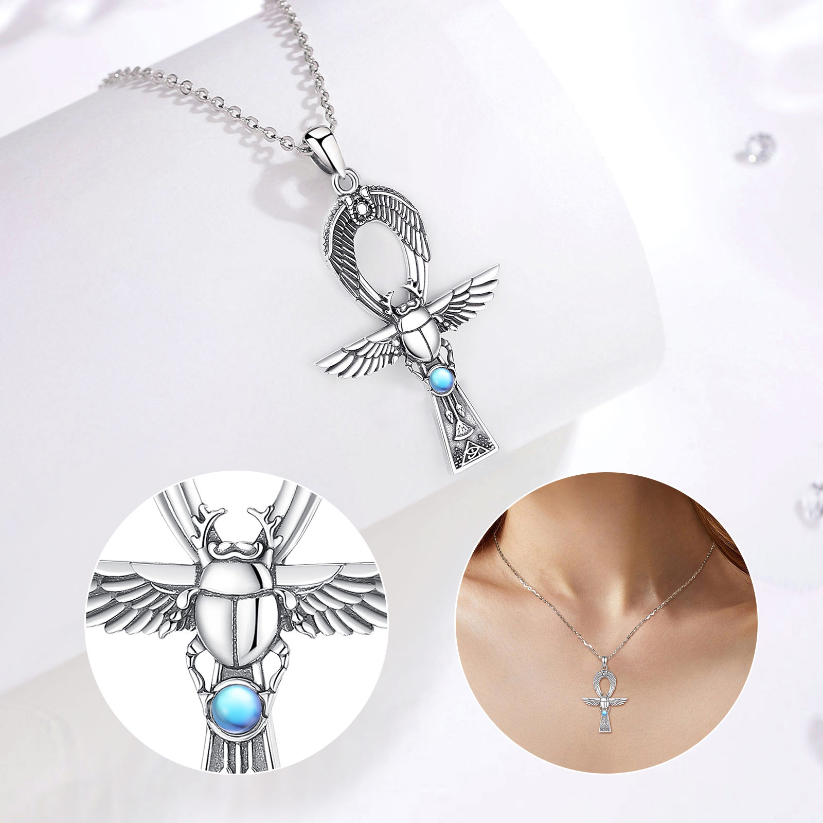Eudora 925 perak murni antik M - 925 Sterling Silver Chain Necklace Men ulasan dan harga
