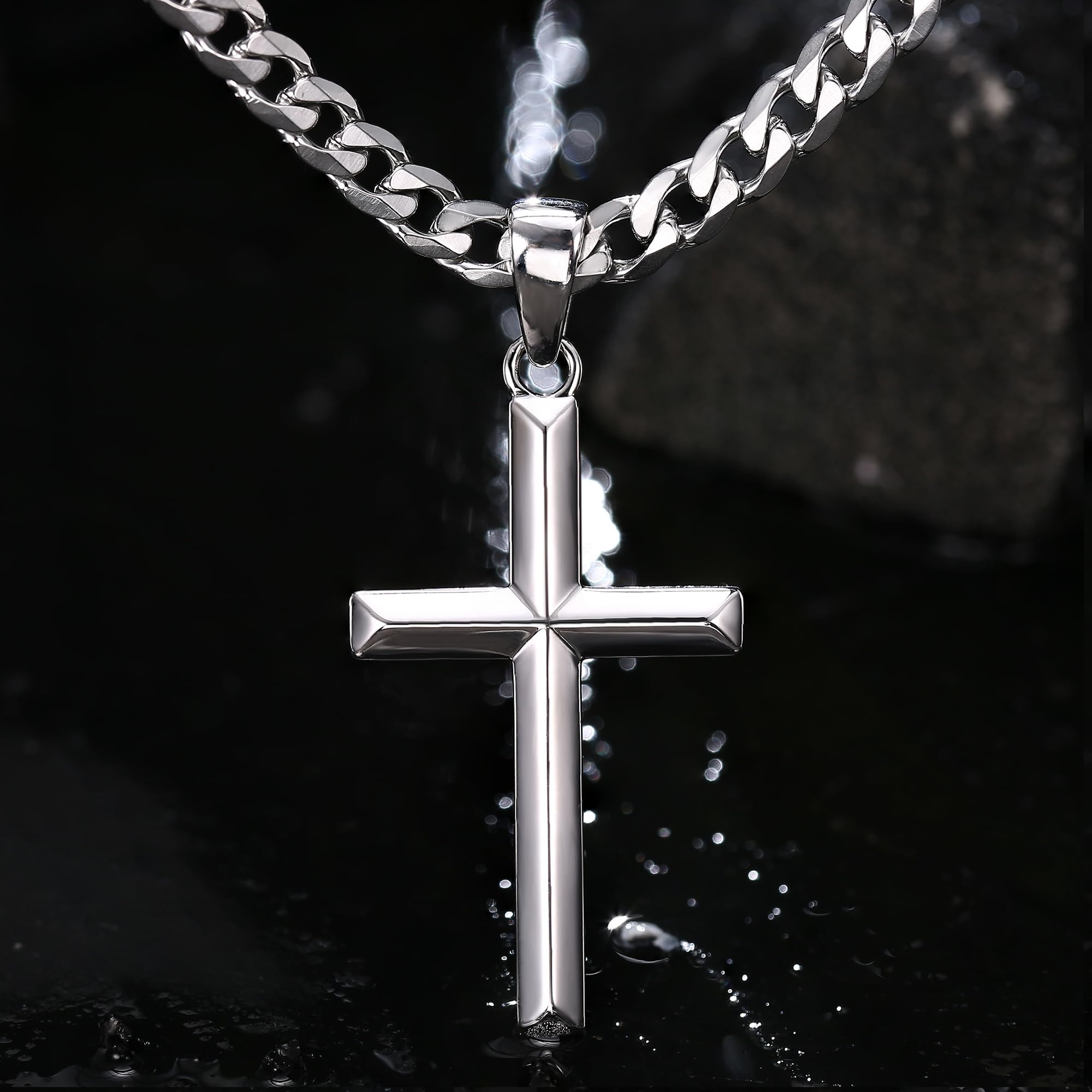 Fansilver 925 Kalung Salib Per - 925 Sterling Silver Chain Necklace Men ulasan dan harga