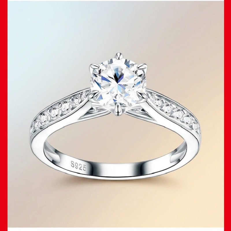 Apaison Cincin Wanita Moissani - Moissanite Engagement Ring 1 Carat ulasan dan harga