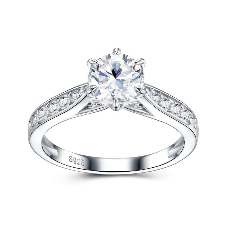Apaison Cincin Wanita Moissani - Moissanite Engagement Ring 1 Carat ulasan dan harga