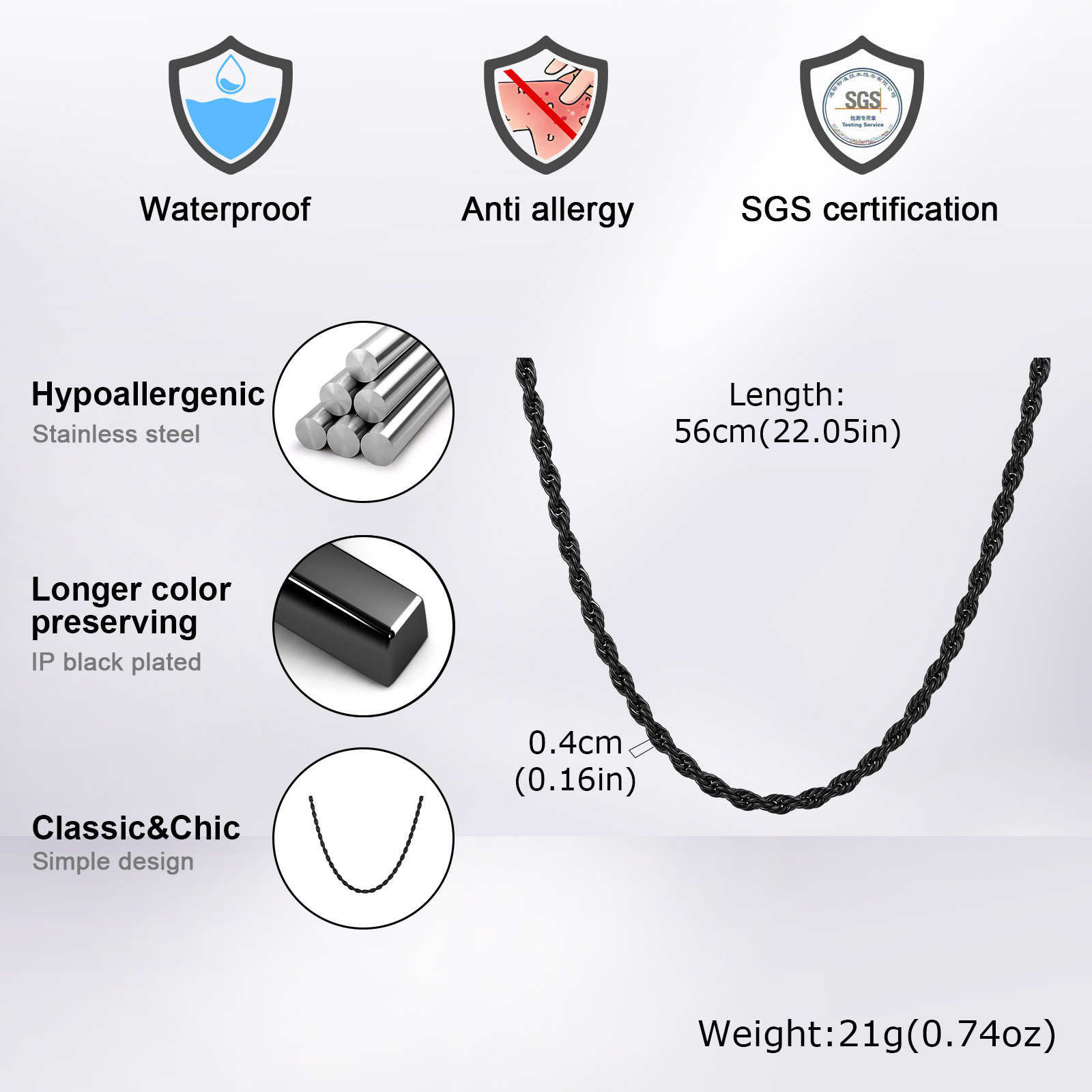 Tali Kalung Panjang Pria Kalun - Cuban Link Chain 12Mm ulasan dan harga