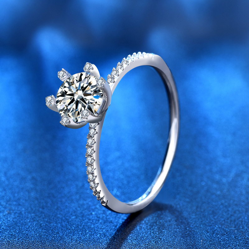 Cincin Moissanite Pertunangan  - Moissanite Engagement Ring 1 Carat ulasan dan harga