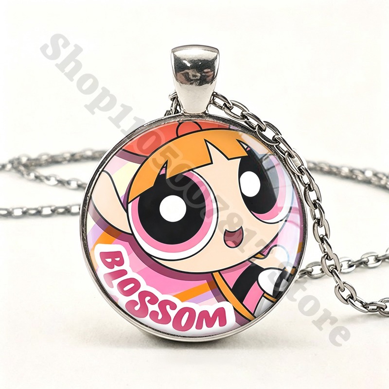Kalung Lucu Powerpuffs Girls K - Anime Pendant Necklace ulasan dan harga